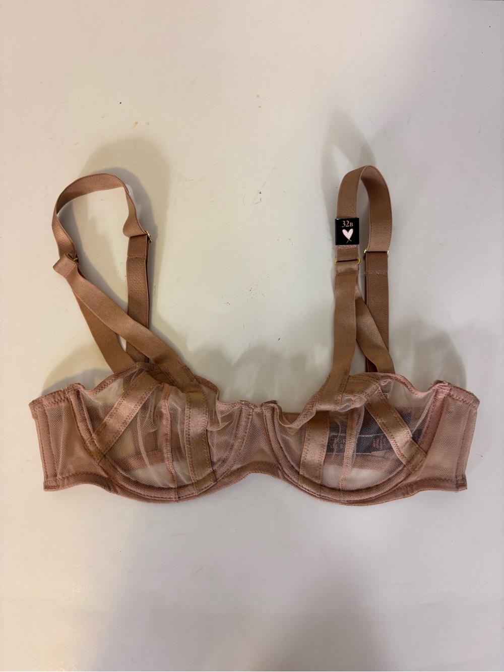 New Victoria's Secret Sheer Underwire Bra in Nude 32B